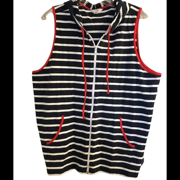 3X Gorgeous CJ Banks Cotton Zip Up Sleeveless Hoodie Vest⚓️ - Picture 4 of 14